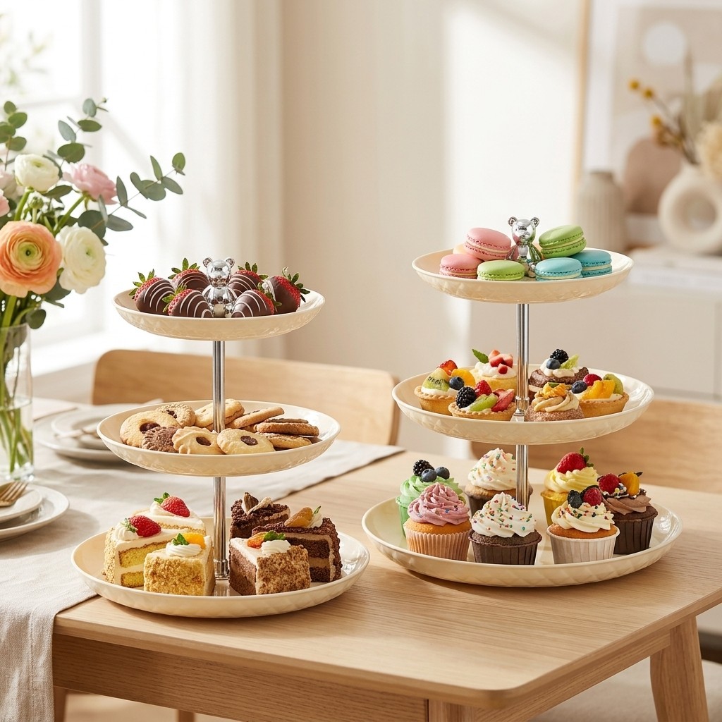 Cupcake Stand Tier - Двух- или трехъярусная пластиковая подставка для