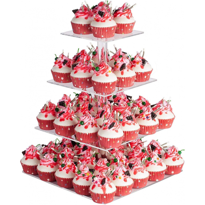 Cupcake Stand Tier - YestBuy 4-х уровневая акриловая подставка для