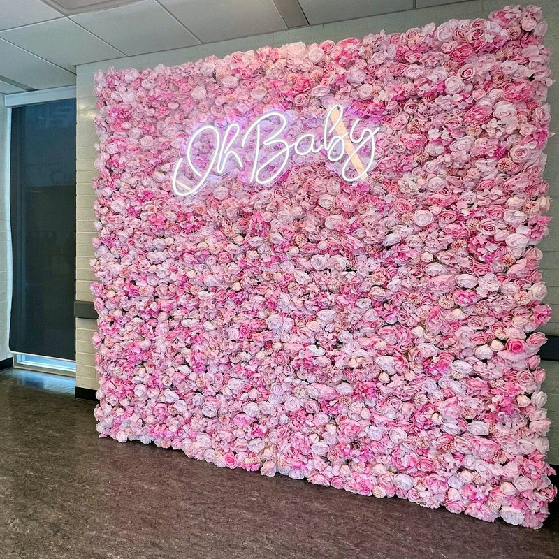 Flower Wall Panel - Фиолетовые розовые фотопанели для украшения рождества