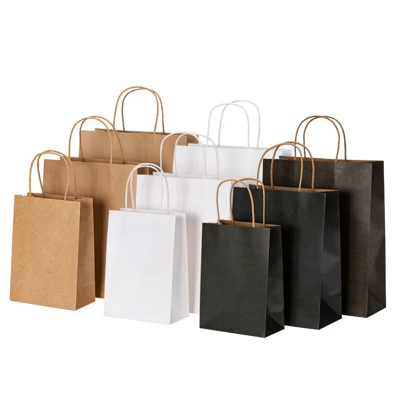 Party Event Supply Store - 10/20/30/40/50 шт./лот крафт-пакетов с ручками для
