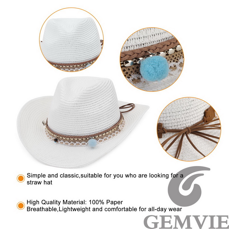 GEMVIE 4-цветная ретро-шляпа и – обзор и цена Paper Straw Color