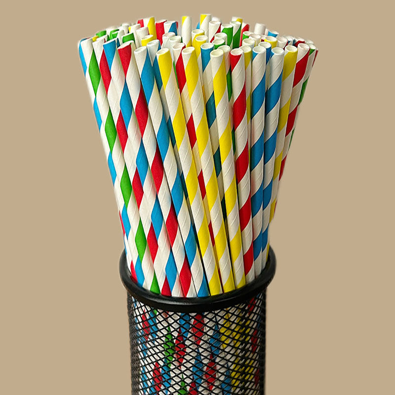 100 одноразовых биоразлагаемых – обзор и цена Paper Straw Color