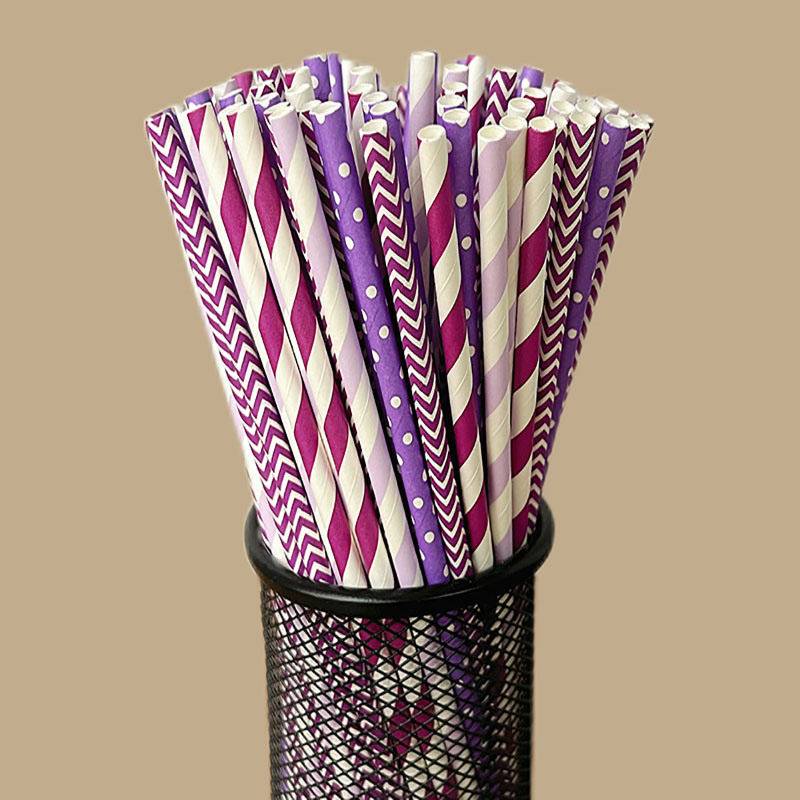 100 одноразовых биоразлагаемых – обзор и цена Paper Straw Color